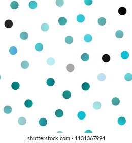 Light BLUE vector seamless template with circles. Blurred bubbles on abstract background with colorful gradient. The pattern can be used for aqua ad, booklets.