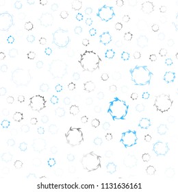 Light BLUE vector seamless template with circles. Blurred bubbles on abstract background with colorful gradient. Completely new template for your brand book.