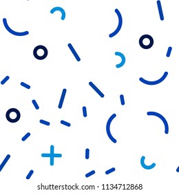 Light BLUE vector seamless template with geometric lines. Seamless gradient abstract lines on white background. Template for business cards, websites.