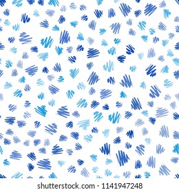 Light BLUE vector seamless template with repeated sticks. Shining colored illustration with sharp stripes. The pattern for ad, booklets, leaflets.