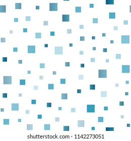 Light BLUE vector seamless template with crystals, rectangles. Beautiful illustration with rectangles and squares. The template can be used as a background.