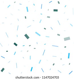 Light BLUE vector seamless template with crystals, rectangles. Decorative design in abstract style with rectangles. Pattern can be used for websites.