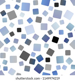 Light BLUE vector seamless template with crystals, rectangles. Abstract gradient illustration with rectangles. Smart design for your business advert.