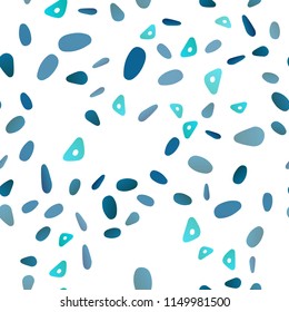 Light BLUE vector seamless template with crystals, circles. Circles, lines on abstract background with colorful gradient. Pattern for busines ad, booklets, leaflets
