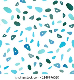Light BLUE vector seamless template with crystals, circles. Abstract gradient illustration with circles, triangles. Smart design for your business advert.