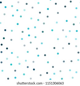 Light BLUE vector seamless template with circles. Glitter abstract illustration with blurred drops of rain. The pattern can be used for aqua ad, booklets.