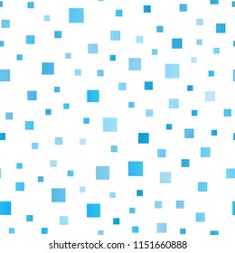 Light BLUE vector seamless template with crystals, rectangles. Rectangles on abstract background with colorful gradient. The template can be used as a background.