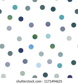 Light BLUE vector seamless template with circles. Beautiful colored illustration with blurred circles in nature style. The pattern can be used for beautiful websites.