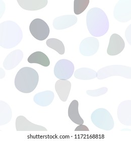 Light BLUE vector seamless template with spots. Abstract illustration with colored bubbles in nature style. Pattern for trendy fabric, wallpapers.