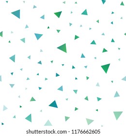Light BLUE vector seamless template with crystals, triangles. Beautiful illustration with triangles in nature style. Best design for your ad, poster, banner.