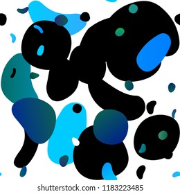 Light BLUE vector seamless template with spots. Colorful illustration with blurred circles in nature style. Template for business cards, websites.