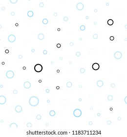 Light BLUE vector seamless template with circles. Beautiful colored illustration with blurred circles in nature style. Completely new template for your brand book.