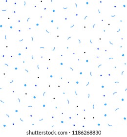 Light BLUE vector seamless template with circles, triangles. Design with connection of dots and lines on colorful background. Pattern for trendy fabric, wallpapers.