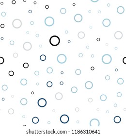 Light BLUE vector seamless template with circles. Illustration with set of shining colorful abstract circles. Pattern can be used for ads, leaflets.