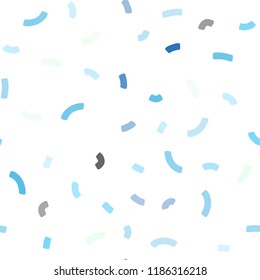 Light BLUE vector seamless template with bubble shapes. Glitter abstract illustration with wry lines. New composition for your brand book.