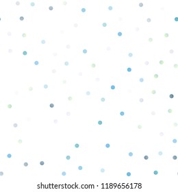Light BLUE vector seamless template with circles. Blurred decorative design in abstract style with bubbles. The pattern can be used for aqua ad, booklets.