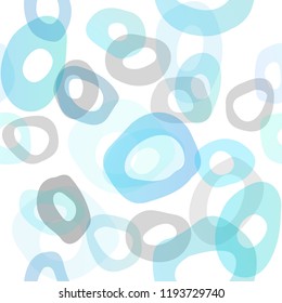 Light BLUE vector seamless template with spots. Blurred bubbles on abstract backdrop with colorful gradient. Pattern for design of window blinds, curtains.