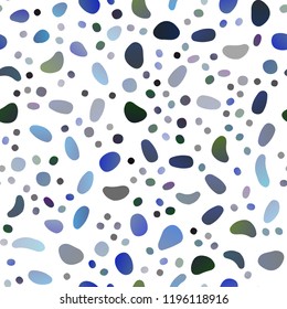 Light BLUE vector seamless template with spots. Illustration with set of shining colorful abstract circles. Trendy design for wallpaper, fabric makers.