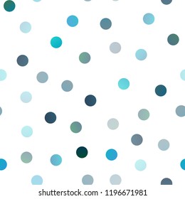 Light BLUE vector seamless template with circles. Beautiful colored illustration with blurred circles in nature style. New design for ad, poster, banner of your website.