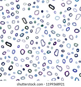 Light BLUE vector seamless template with spots. Blurred decorative design in abstract style with bubbles. Trendy design for wallpaper, fabric makers.