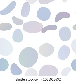 Light BLUE vector seamless template with spots. Glitter abstract illustration with blurred drops of rain. Pattern for trendy fabric, wallpapers.