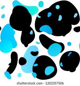 Light BLUE vector seamless template with spots. Illustration with set of shining colorful abstract circles. Pattern for design of window blinds, curtains.
