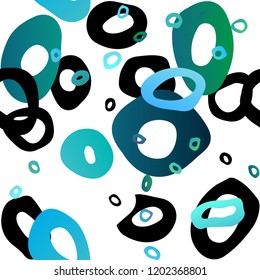 Light BLUE vector seamless template with spots. Blurred decorative design in abstract style with bubbles. Pattern for trendy fabric, wallpapers.