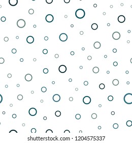 Light BLUE vector seamless template with circles. Blurred bubbles on abstract background with colorful gradient. New design for ad, poster, banner of your website.