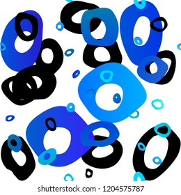 Light BLUE vector seamless template with spots. Colorful illustration with blurred circles in nature style. Pattern for design of window blinds, curtains.