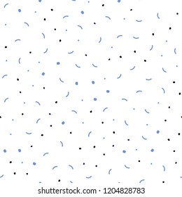 Light BLUE vector seamless template with circles, triangles. Colorful illustration with circles and lines in futuristic style. Pattern for design of fabric, wallpapers.