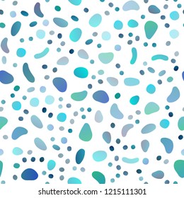 Light BLUE vector seamless template with spots. Blurred bubbles on abstract backdrop with colorful gradient. Template for business cards, websites.