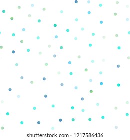 Light BLUE vector seamless template with circles. Modern abstract illustration with colorful water drops. The pattern can be used for aqua ad, booklets.