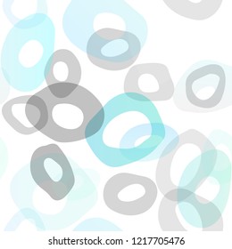 Light BLUE vector seamless template with spots. Abstract illustration with colored bubbles in nature style. Trendy design for wallpaper, fabric makers.