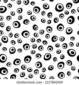 Light BLUE vector seamless template with spots. Blurred decorative design in abstract style with bubbles. Pattern for design of window blinds, curtains.