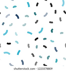 Light BLUE vector seamless template with lines, ovals. Modern gradient abstract illustration with bandy lines. Marble style for your business design.