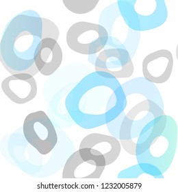 Light BLUE vector seamless template with spots. Colorful illustration with blurred circles in nature style. Pattern for design of window blinds, curtains.
