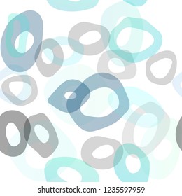 Light BLUE vector seamless template with spots. Glitter abstract illustration with blurred drops of rain. Pattern for design of fabric, wallpapers.