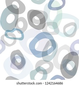 Light BLUE vector seamless template with spots. Colorful illustration with blurred circles in nature style. Pattern for design of fabric, wallpapers.