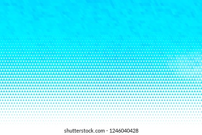 Light BLUE vector seamless template with crystals, triangles. Glitter abstract illustration with triangular shapes. Pattern for design of fabric, wallpapers.