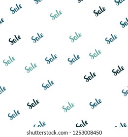 Light BLUE vector seamless template with selling words. Colored words of sales with gradient on white background. Backdrop for super sales on Black Friday.