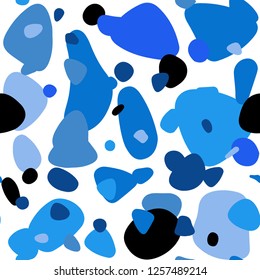 Light BLUE vector seamless template with circles. Beautiful colored illustration with blurred circles in nature style. Design for textile, fabric, wallpapers.