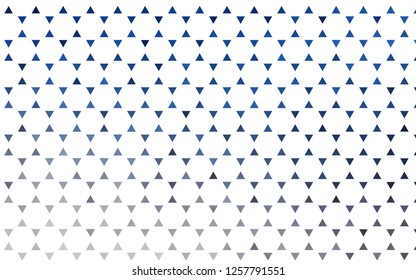 Light BLUE vector seamless template with crystals, triangles. Triangles on abstract background with colorful gradient. Pattern for design of window blinds, curtains.