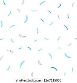 Light BLUE vector seamless template with wry lines. Geometric illustration in abstract style with gradient.  Brand new design for your ads, poster, banner.