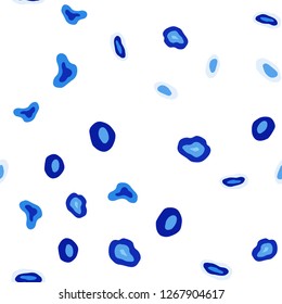 Light BLUE vector seamless template with circles. Beautiful colored illustration with blurred circles in nature style. Pattern for design of fabric, wallpapers.