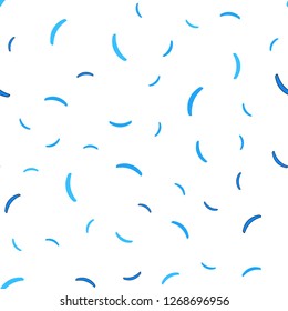 Light BLUE vector seamless template with wry lines. Brand new colorful illustration in simple style. A new texture for your  ad, booklets, leaflets.