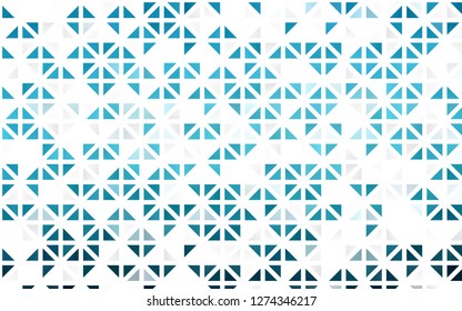 Light BLUE vector seamless template with crystals, triangles. Triangles on abstract background with colorful gradient. Design for textile, fabric, wallpapers.