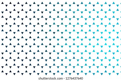 Light BLUE vector seamless template with crystals, triangles. Glitter abstract illustration with triangular shapes. Pattern for design of window blinds, curtains.