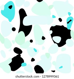 Light BLUE vector seamless template with circles. Beautiful colored illustration with blurred circles in nature style. Pattern for trendy fabric, wallpapers.
