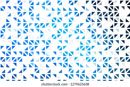 Light BLUE vector seamless template with crystals, triangles. Decorative design in abstract style with triangles. Template for business cards, websites.