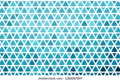 Light BLUE vector seamless template with crystals, triangles. Triangles on abstract background with colorful gradient. Design for textile, fabric, wallpapers.
